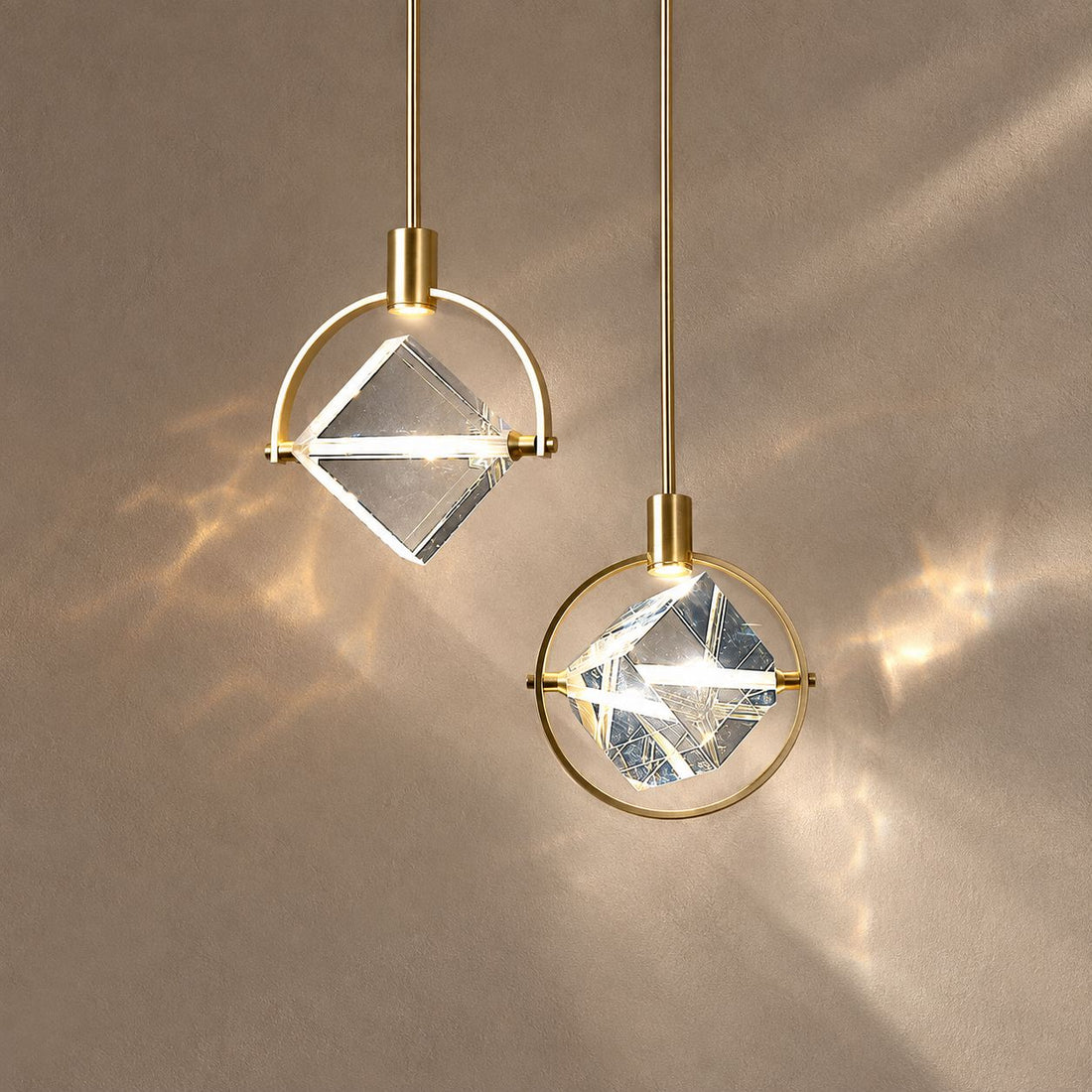PRISM lighting on a mushroom taupe background with natural shadows
