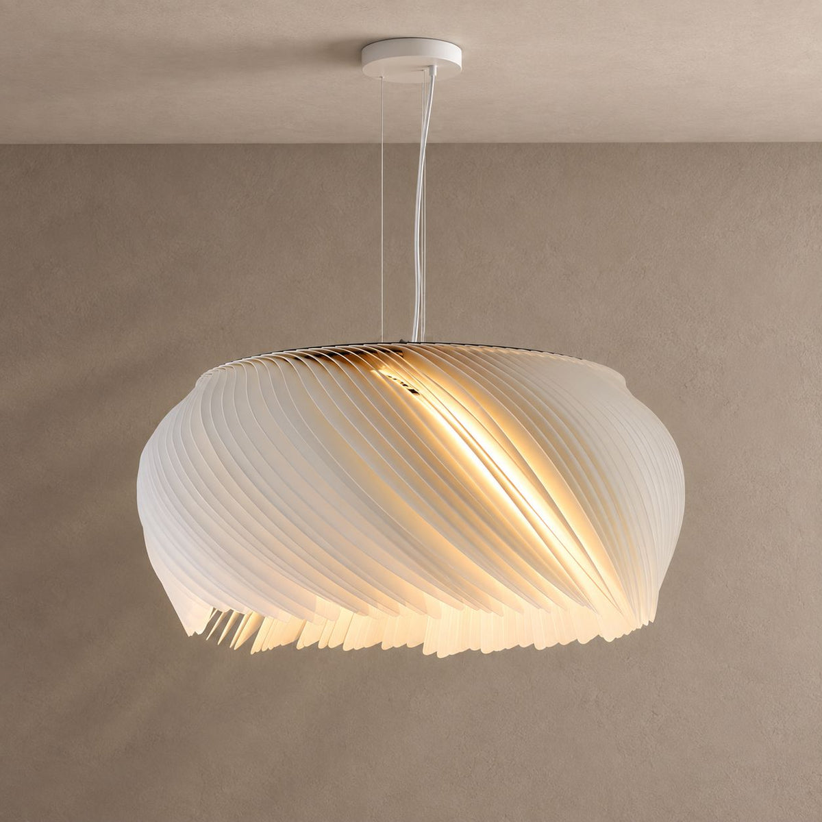 RAMOLLI lighting on mushroom taupe with natural shadows