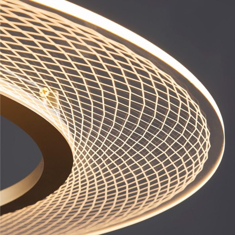 CIRCA curved crosshatch acrylic diffuser close-up