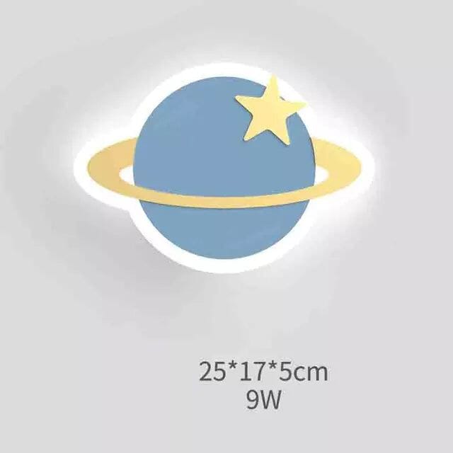 Rocket Moon Star Wall Lamp | Kid's room Lighting Decor