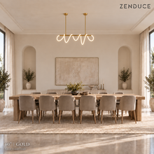 SELIA 60-inch gold chandelier in the same dining room for an illustrative size comparison; use dimension guide for exact measurements