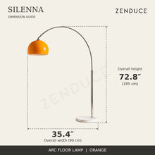 SILENNA Orange dimension guide: 72.8-inch height and 35.4-inch overall width