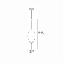 NERINA - E Oval pendant dimension drawing