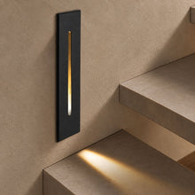 STEPLUME lighting on mushroom taupe plaster with natural shadows