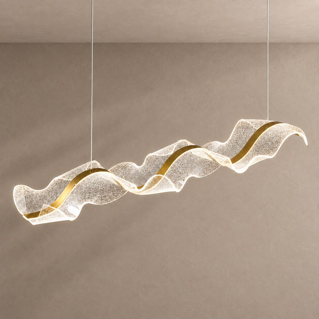 VELURE lighting with natural shadows against a mushroom taupe background
