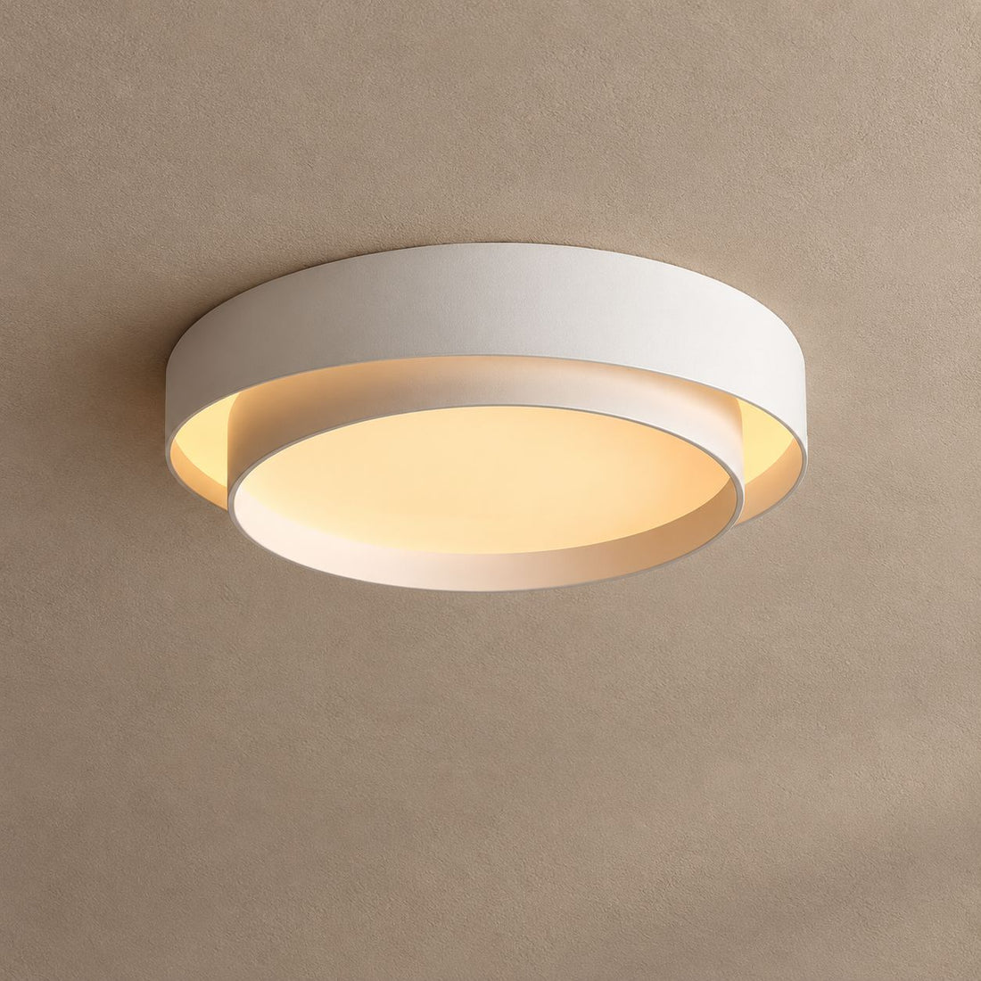 VESPA lighting on a mushroom taupe background with natural shadows