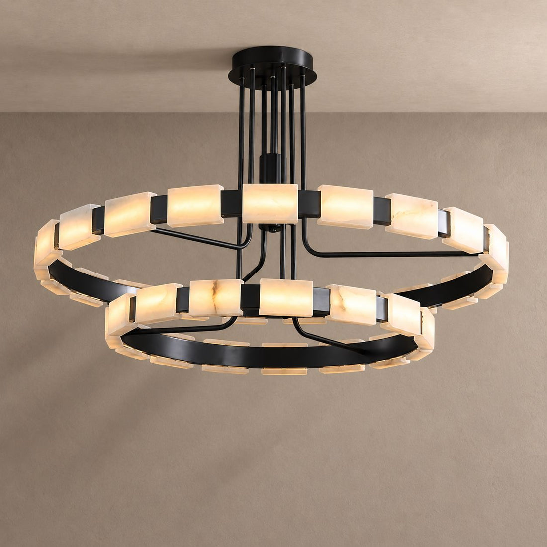 VORTEX lighting on mushroom taupe with natural shadows