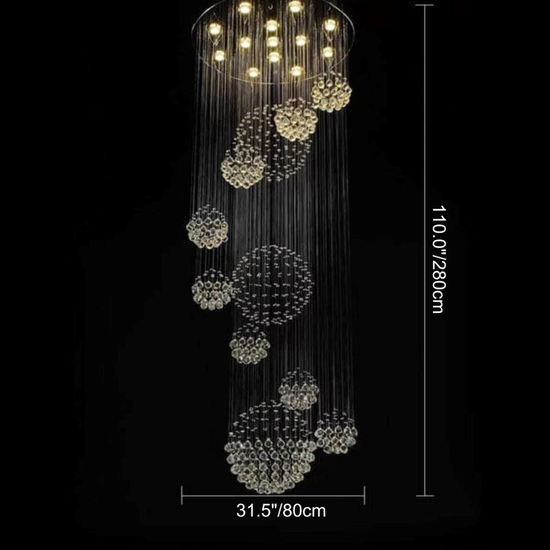 Luxury Crystal Ball Chandelier - Crystal Planets - Illuminate Your Space