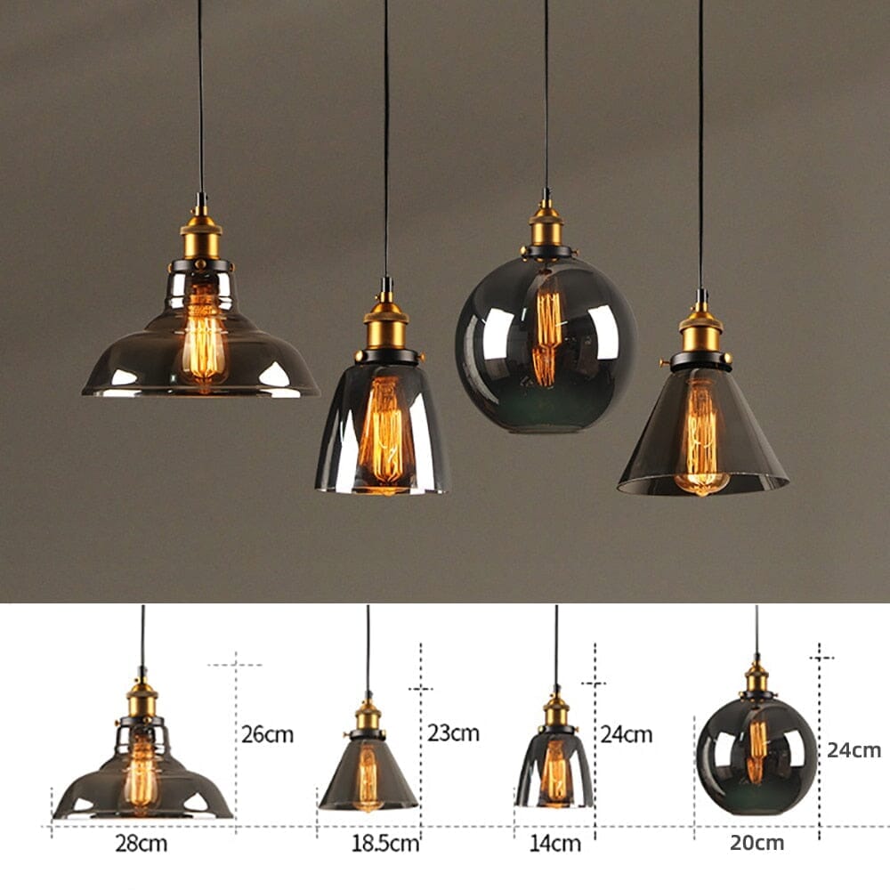 Vintage Loft Lights - ZENDUCE - 140mm Grey