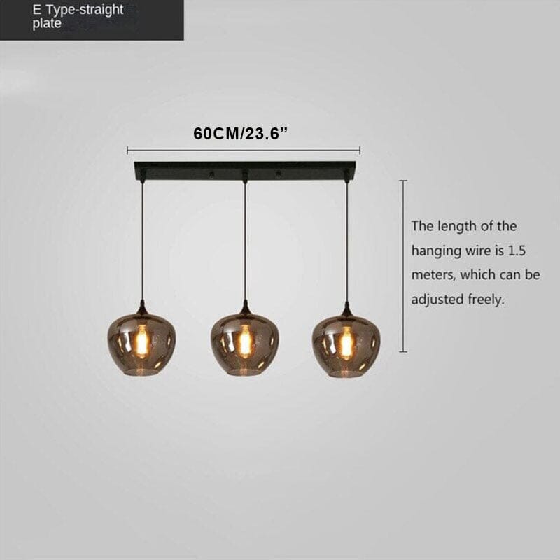 ELYSIA-Metal Glass LED Dimmable Pendant Light-ZENDUCE