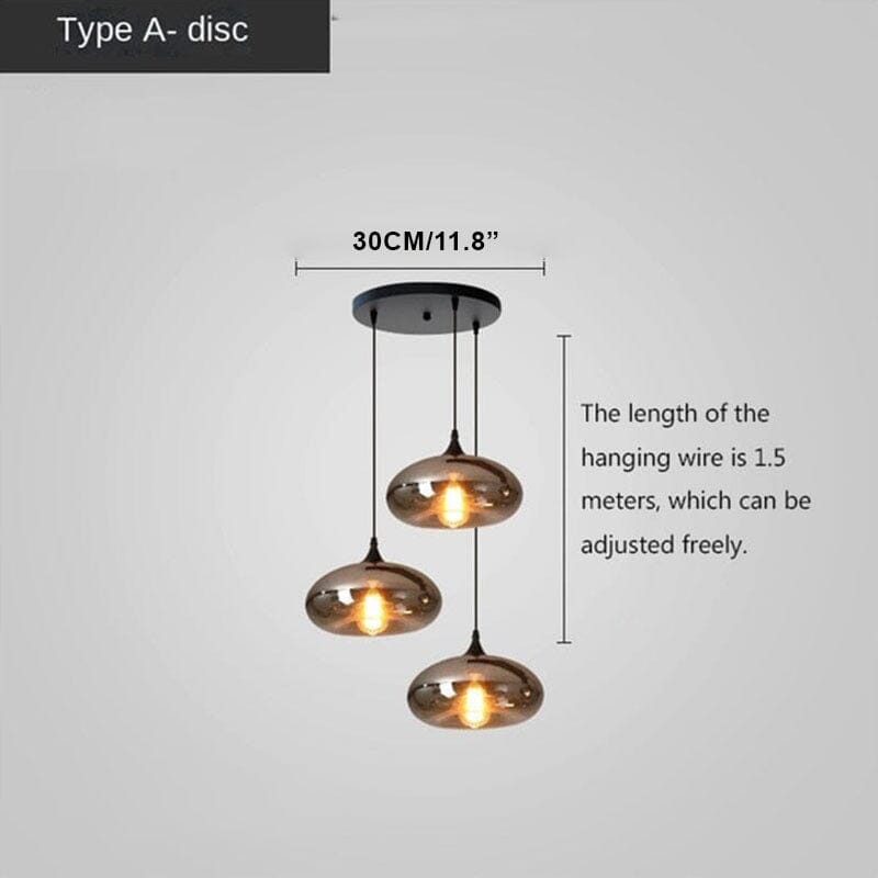 ELYSIA-Metal Glass LED Dimmable Pendant Light-ZENDUCE