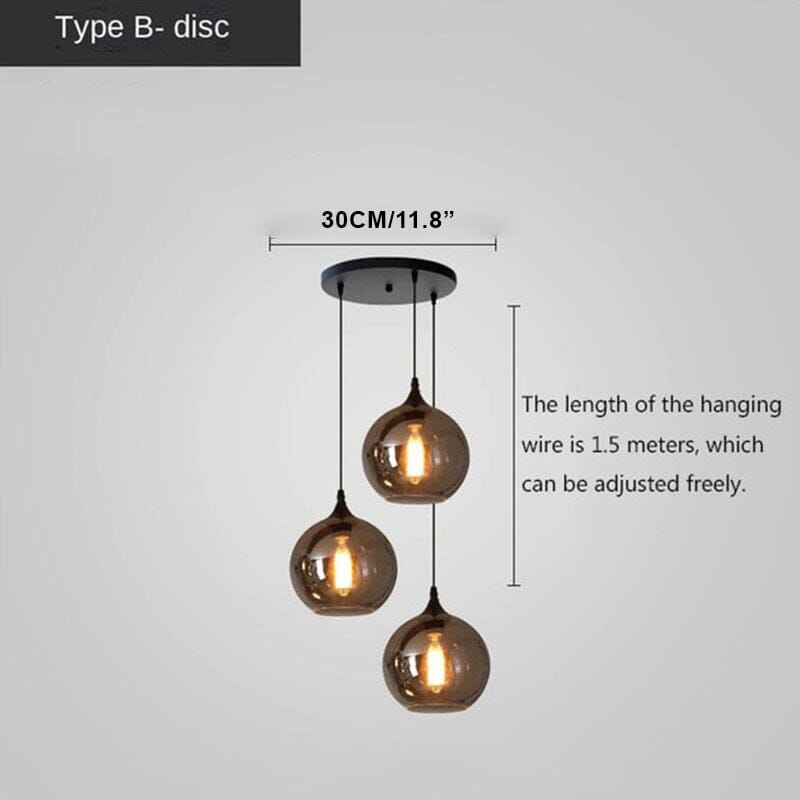 ELYSIA-Metal Glass LED Dimmable Pendant Light-ZENDUCE
