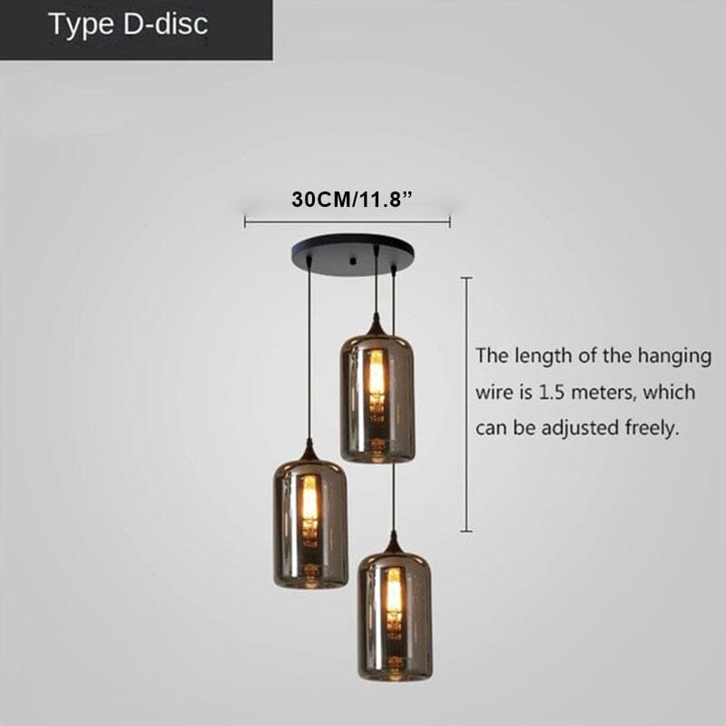 ELYSIA-Metal Glass LED Dimmable Pendant Light-ZENDUCE