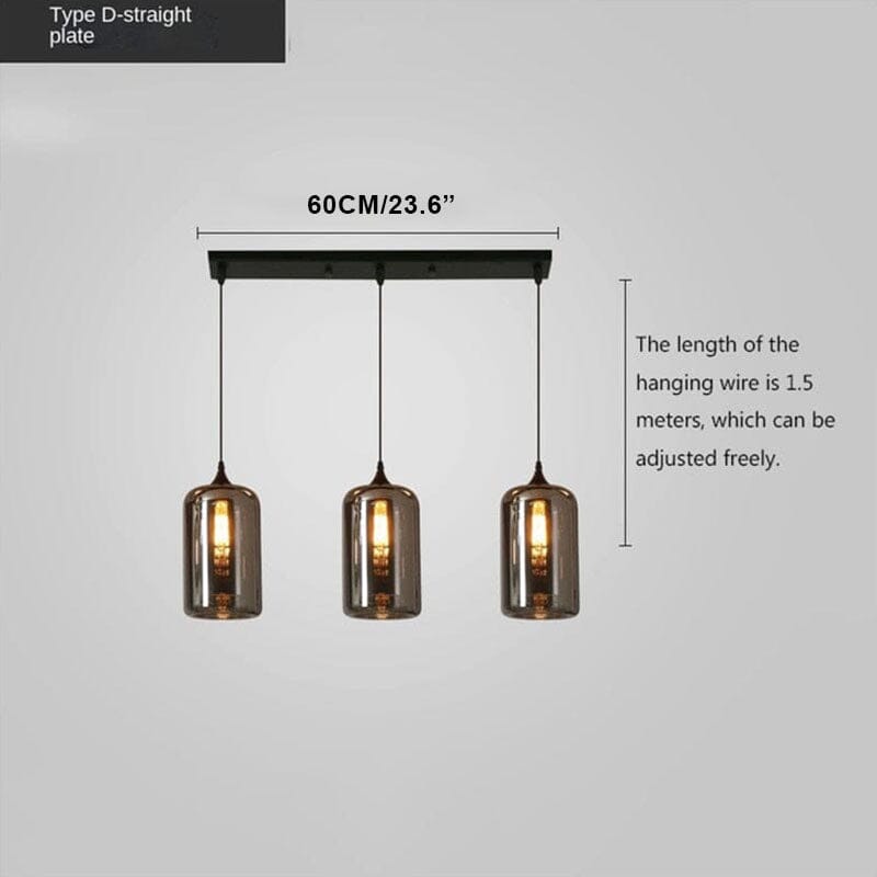 ELYSIA-Metal Glass LED Dimmable Pendant Light-ZENDUCE