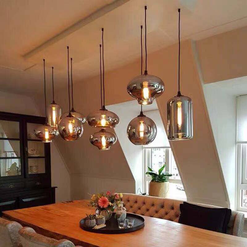 ELYSIA-Metal Glass LED Dimmable Pendant Light-ZENDUCE