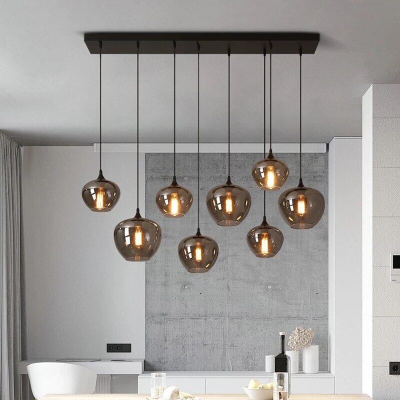 ELYSIA-Metal Glass LED Dimmable Pendant Light-ZENDUCE