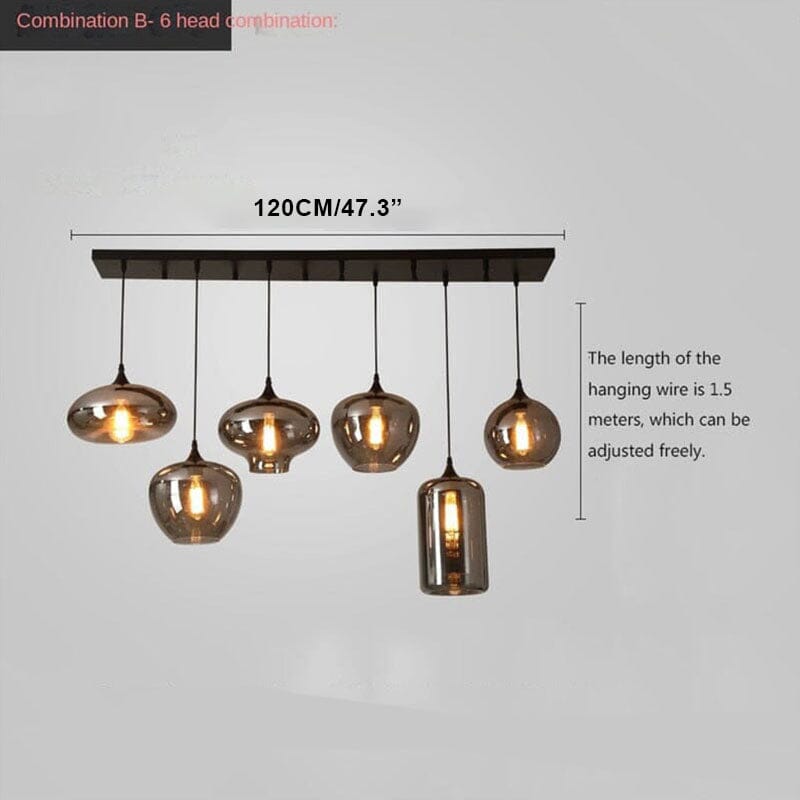 ELYSIA-Metal Glass LED Dimmable Pendant Light-ZENDUCE