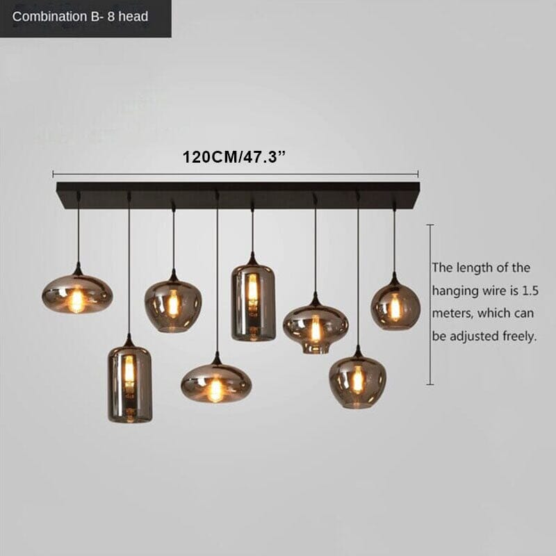 ELYSIA-Metal Glass LED Dimmable Pendant Light-ZENDUCE