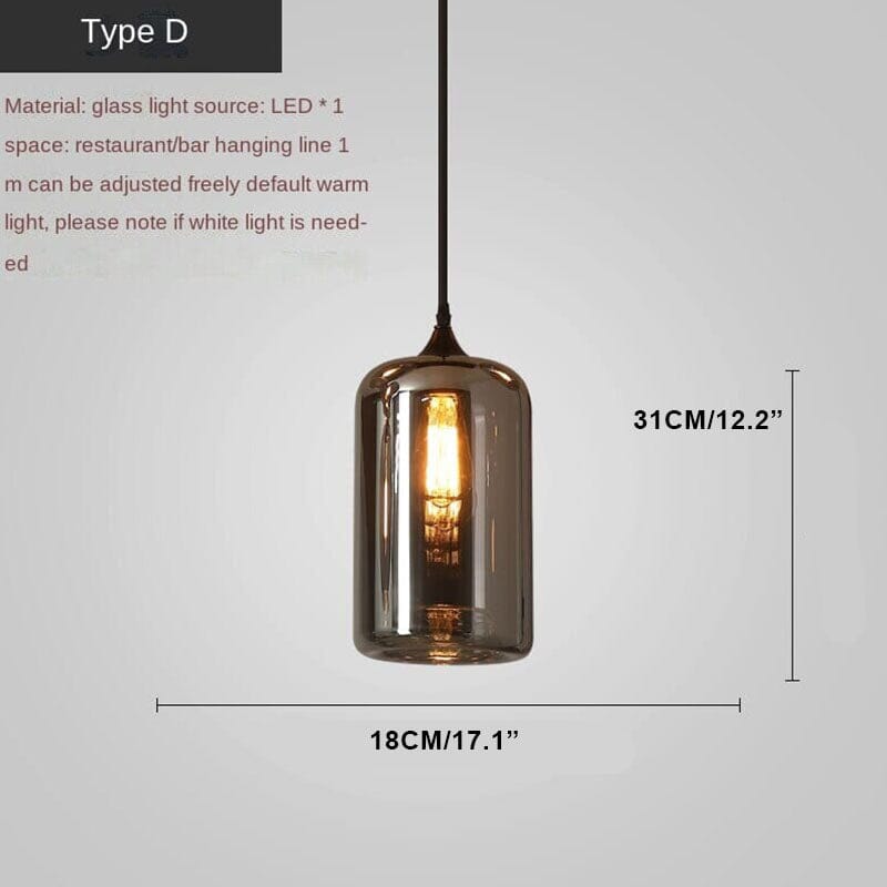 ELYSIA-Metal Glass LED Dimmable Pendant Light-ZENDUCE