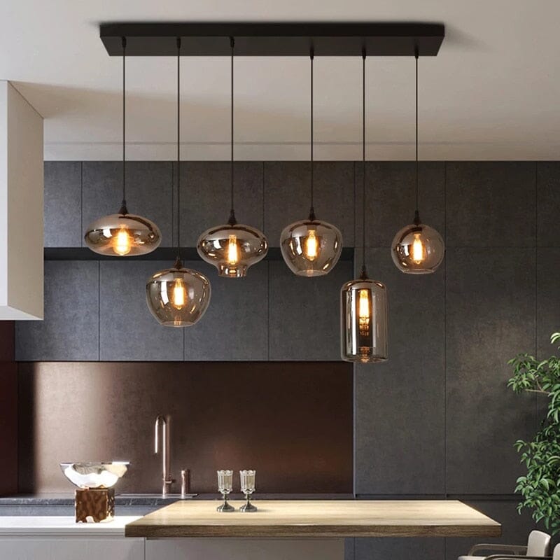 ELYSIA-Metal Glass LED Dimmable Pendant Light-ZENDUCE