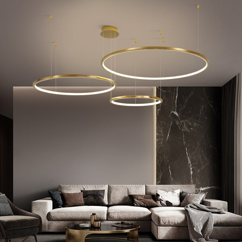 Coterie LED Gold Chandelier - ZENDUCE - Modern Elegance