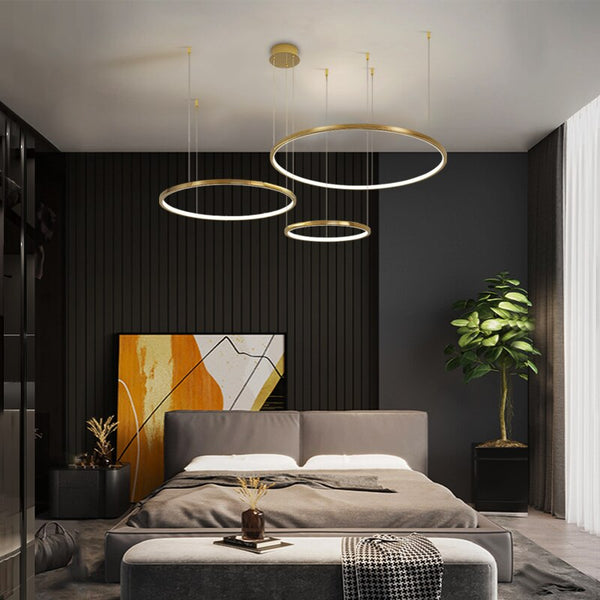 Contemporary LED Gold Chandelier - Coterie