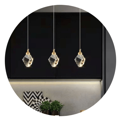 Zenduce Pendant Lights Crystal Rock